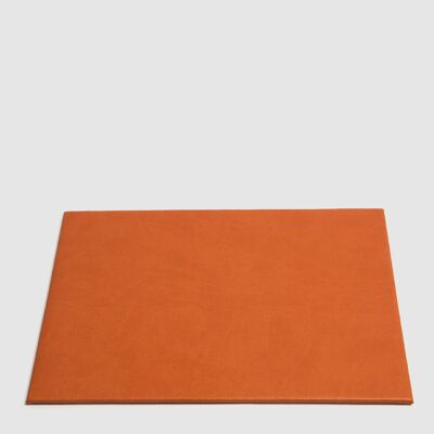 Mauspad aus orangefarbenem Kunstleder