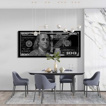 Dollar Franklin Argent - 200 x 85cm
