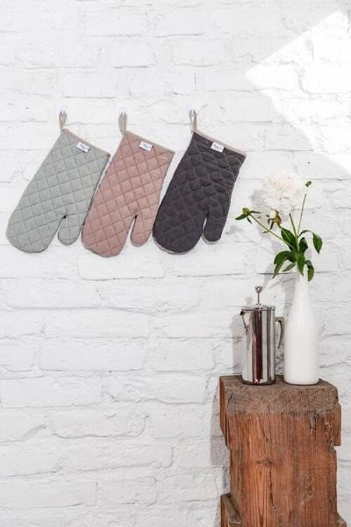 Linen oven mitt