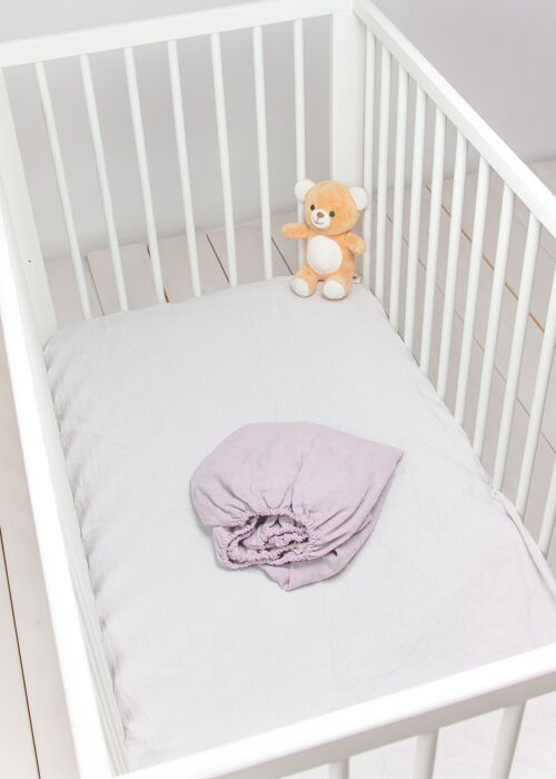 Linen crib sheet