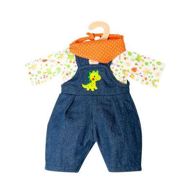 Doll dungarees "Dino", 3-part, size. 28-35 cm