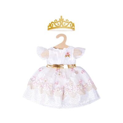 Doll princess dress "cherry blossom" with golden crown, size. 28-35 cm