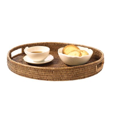 oval rattan tray Ovalia honey