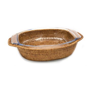 Rattan & Pyrex gratin dish Honey raviole