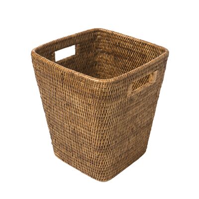 Papelera cuadrada mimbre miel Palma
