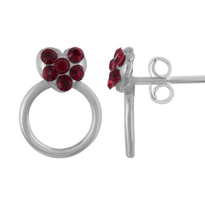 Swarovski-Ohrring aus Sterlingsilber „Mtima Red“