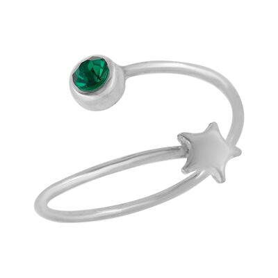 Anello in argento "Emerald Universe" Swarovski