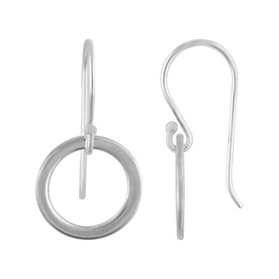 Silver hook earring "Untotal" silver 925
