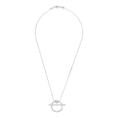 Silberhalsband „Plata Única“ Anhänger im Clow-Design aus 925er Silber, 40 cm