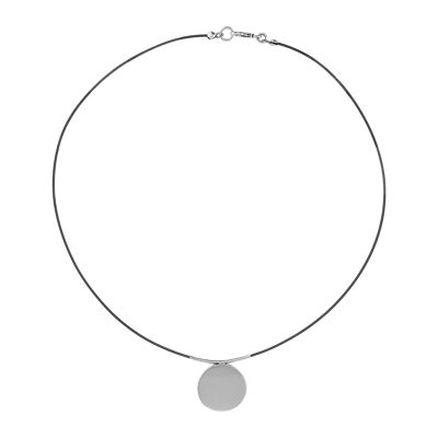Tour de cou argent noir argent clair 925 40cm