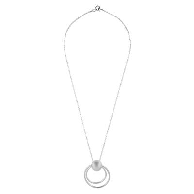 Ciondolo girocollo in argento "Plata Única" Argento sterling orbitante 40 cm