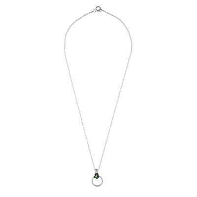 Tour de cou en argent sterling Daisy Emerald Swarovski