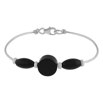 Bracelet en argent "Unique Silver" Oni Noir argent925 1