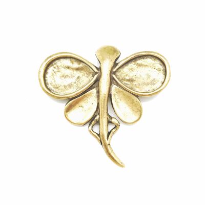 Broche libélula Gloria Mago dorado zamak chapado 7,5cm