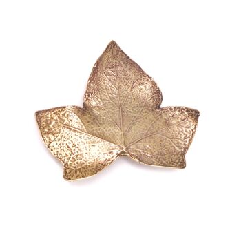 Broche ancienne feuille d'or "Feuille d'Automne" 1