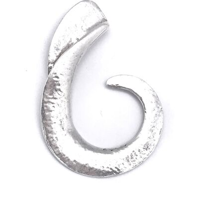 Broche Gloria Mago hélice grande plata zamak chapado 9x6cm