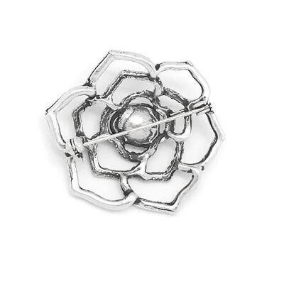 Broche cristal Swarovski Gloria Mago plata zamak chapado 4,5cm