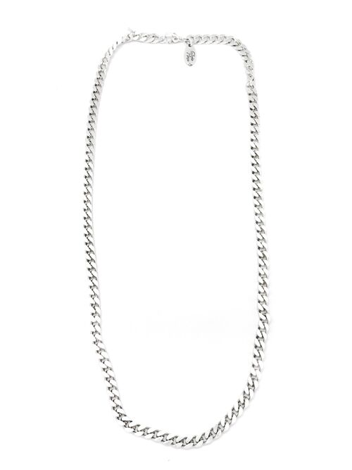 Collar cadena plata diamantada latón chapado 60cm