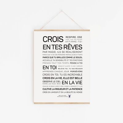 Affiche Crois en tes rêves  - A4