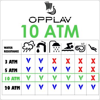 Montre analogique OPPLAV ABYSS, boîtier en acier de 41,5 mm Machines submersibles 10 ATM miyota 2115 avec bracelet en caoutchouc. Cadran noir pour éviter les reflets. 3