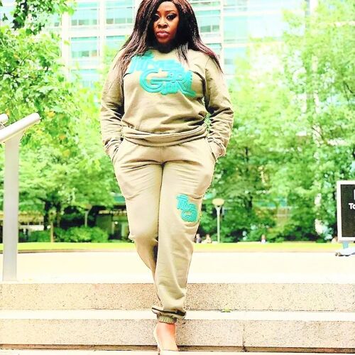 The Original Fine Girl Hoodie and Sweat Pant Set Olive