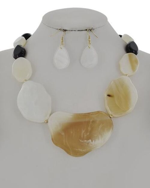 Ayinke Statement and Earring Set - Cream