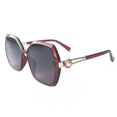Pearl and Wire Sunglasses - Red