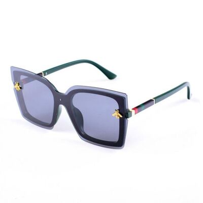 Side Colour Block Bee Sunglasses Green