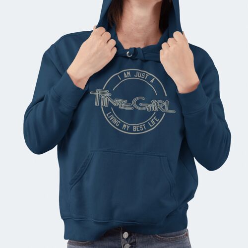 My Best Life Circle Hoodie Navy Blue