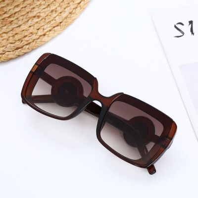 Circle Stud Sunglasses - Brown