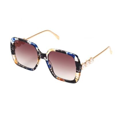 Die Three Pearls Sonnenbrille Braun