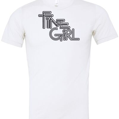 T-shirt Original Fine Girl Blanc