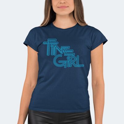 T-Shirt The Original Fine Girl Marineblau