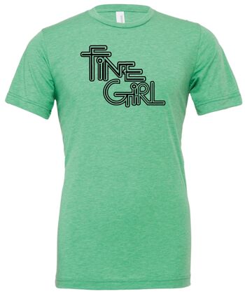 T-shirt The Original Fine Girl Vert menthe 1
