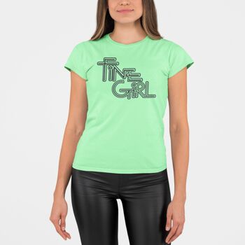 T-shirt The Original Fine Girl Vert menthe 5