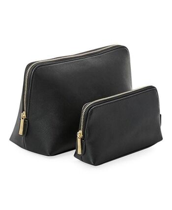 Grands sacs d'accessoires de boutique - Fermeture éclair noir/or, SKU1273