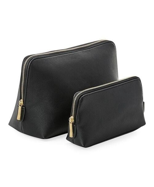 Medium Boutique Accessories Bag - Black/Gold Zipper   , SKU1277