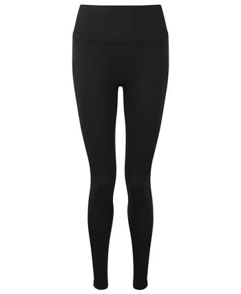 Legging TriDri® côtelé sans couture coupe 3D pour femme Noir , SKU1337 3