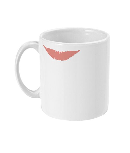 Fine Girl Lipstick Mug - Plain White Pink Lips , SKU1388