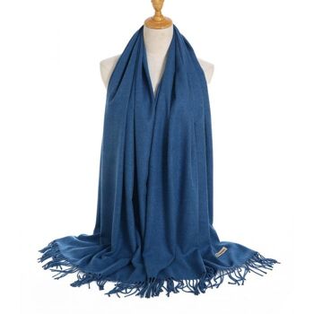 Pashmina Cachemire - Bleu , SKU1394 4