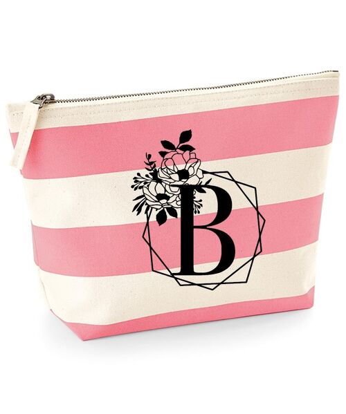 Personalised Beach Accessories Bag Stripe Pink , SKU1406