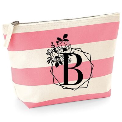 Bolsa de accesorios de playa personalizada Stripe Pink, SKU1406
