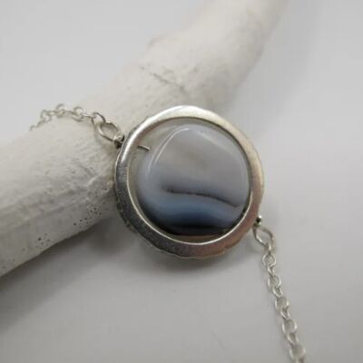 Choker with listed agate, Collection "Planets"