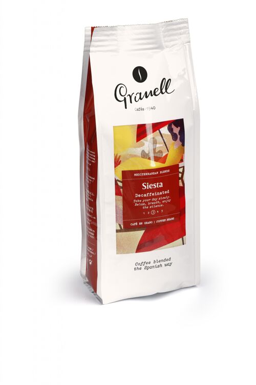 Café en grano descafeinado- Siesta 100% arabica
