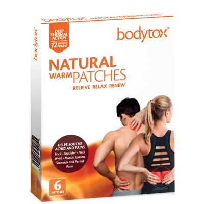 Parches cálidos naturales Bodytox - caja de 6