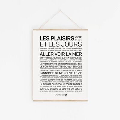Pleasures and days poster - A3