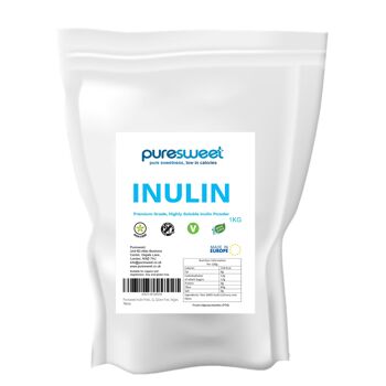 Puresweet Premium Grade Inuline 1kg, poudre d'inuline hautement soluble 1