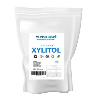 Puresweet 100% natürliches Xylit 1kg, zahnfreundlich, diabetikerfreundlich, vegan, gentechnikfrei.