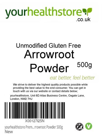 yourhealthstore Premium Non Modifié Sans Gluten Arrowroot Poudre 500g 2