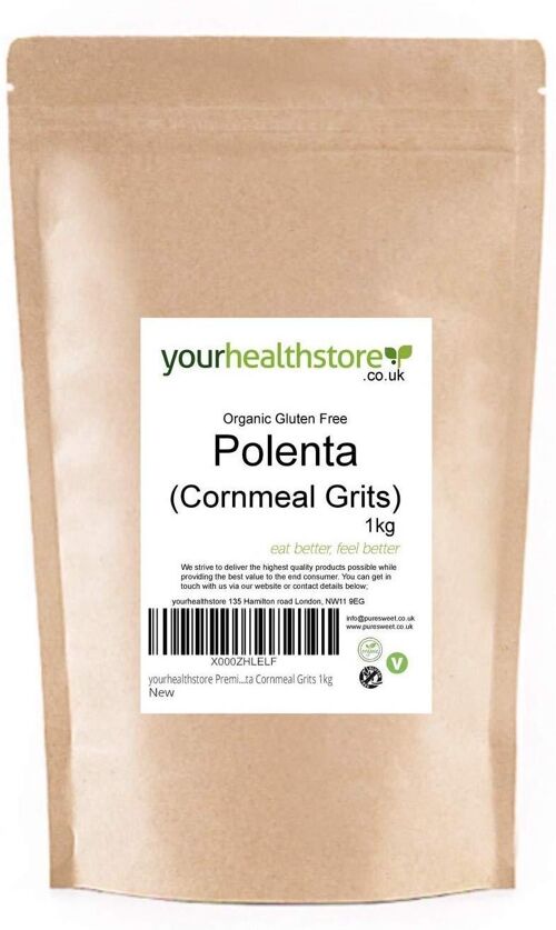 yourhealthstore Premium Gluten Free Polenta Cornmeal Grits 1kg